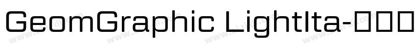 GeomGraphic LightIta字体转换